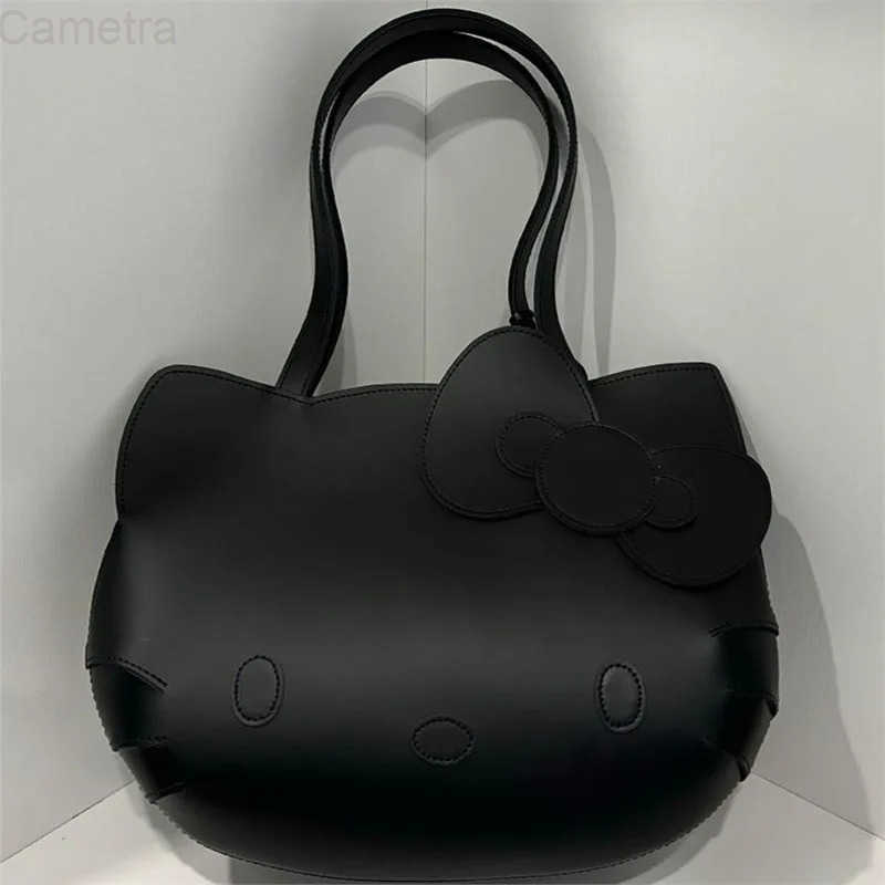 Sanrio Kawaii Hello Kitty Tote Bag Cartoon PU Backpack High Capacity Portable Shoulder Bags Commuting Handbag Student Girl Gift H251216