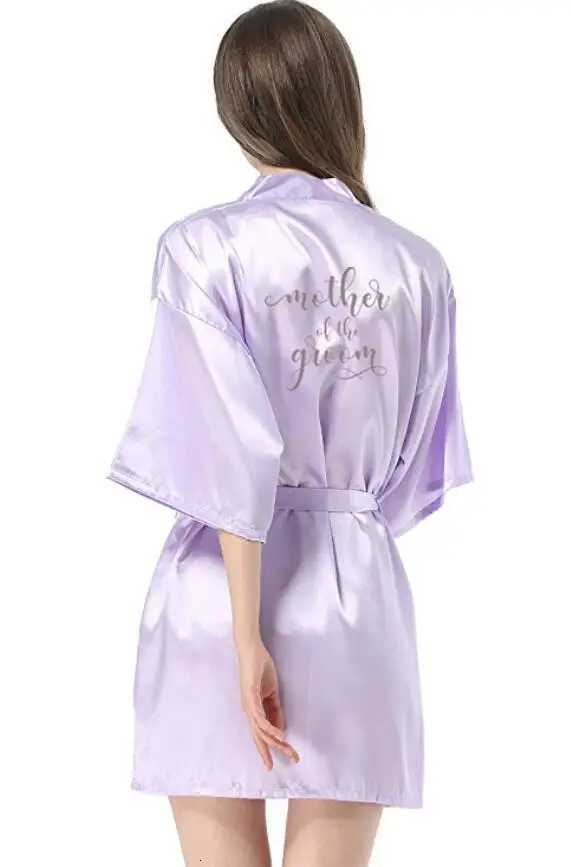 new bride bridesmaid robe with white black letters mother sister of the bride wedding gift bathrobe kimono satin robes C251216