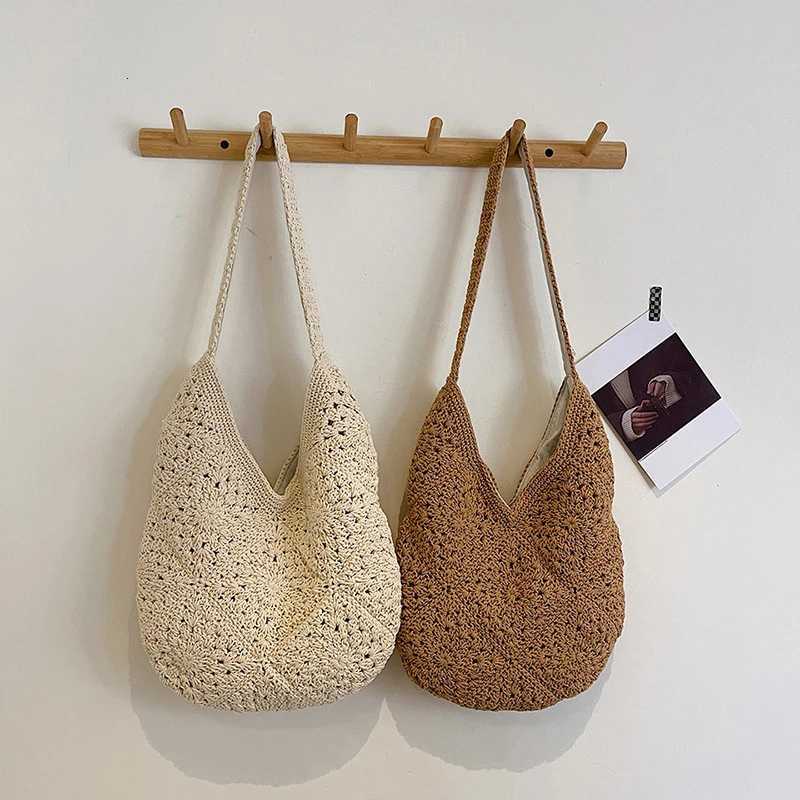 Women Fashion Woven Handbag Large Capacity Straw Woven Tote Shoulder Bag All-matched Top-Handle Bag M251216