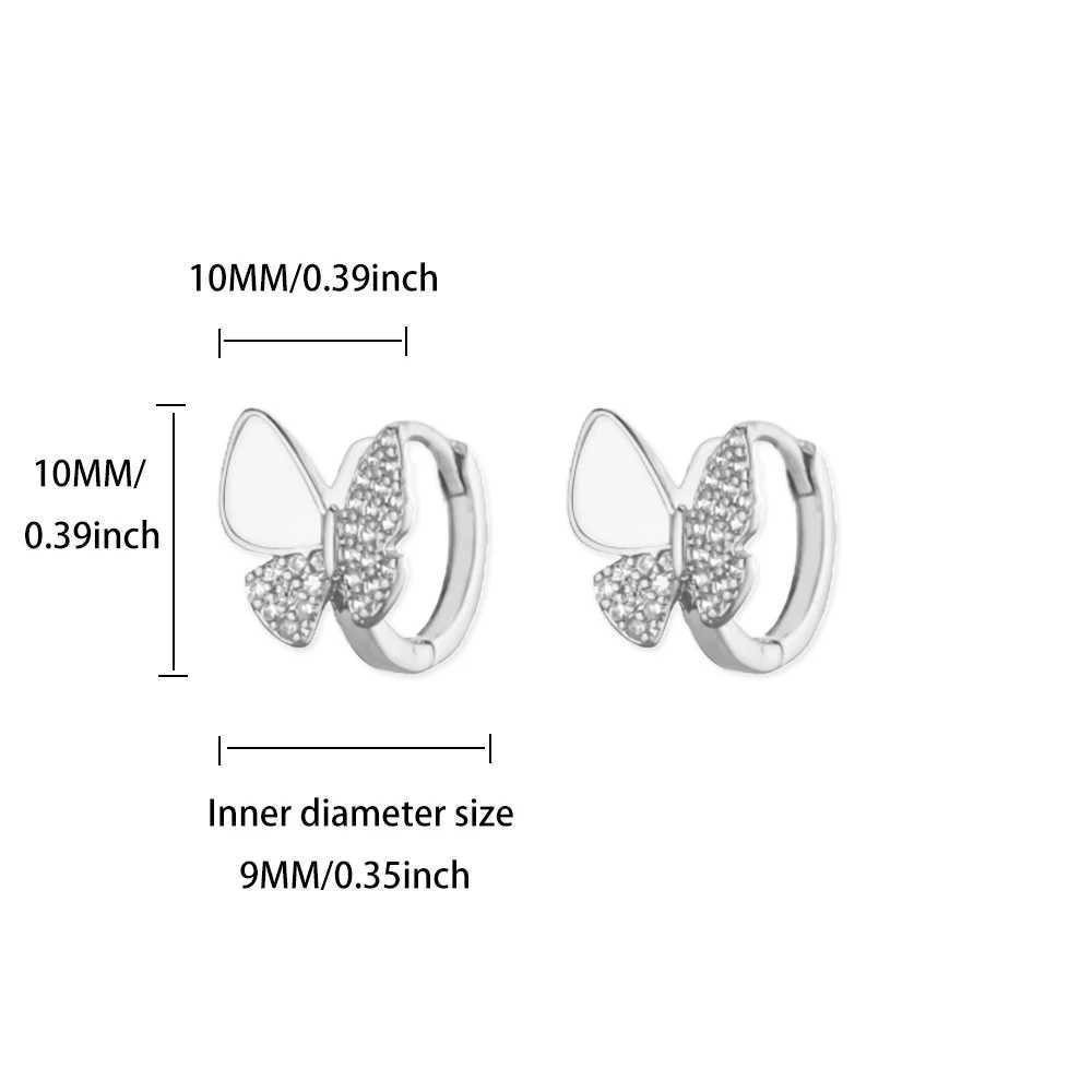 Luxury Butterfly Zircon Earrings for Women Cubic Zirconia Stainless Steel Earrings Trend 2025 New Waterproof Ear Jewelry G251216