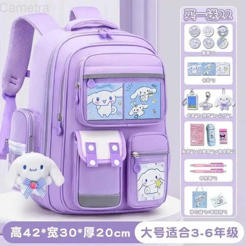 Sanrio New Hot cinnamoroll Schoolbag Student Large Capacity Childrens Lightweight Backpack Spine Protection Backpack H251216