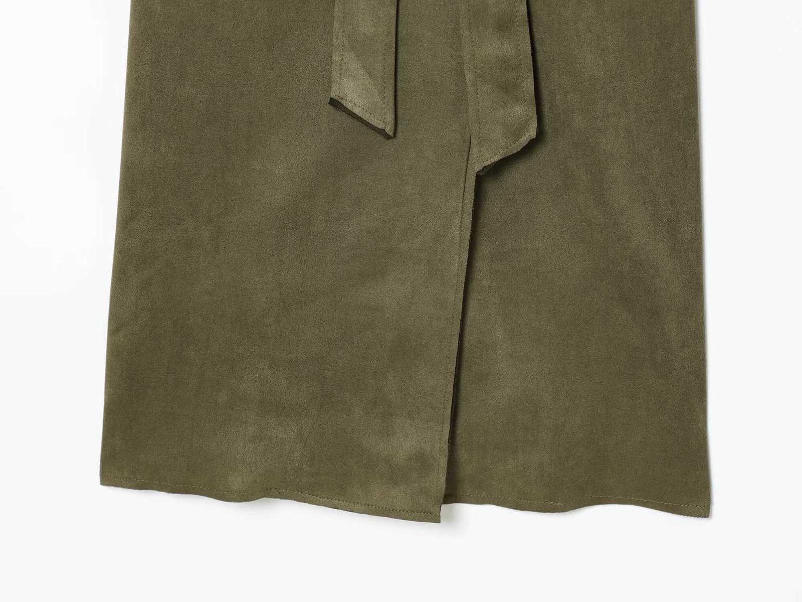 2025 Winter New Womens Casual Fashionable Simple Lapel Double-Breasted Long Trench Coat with Belt and SuedeT251216