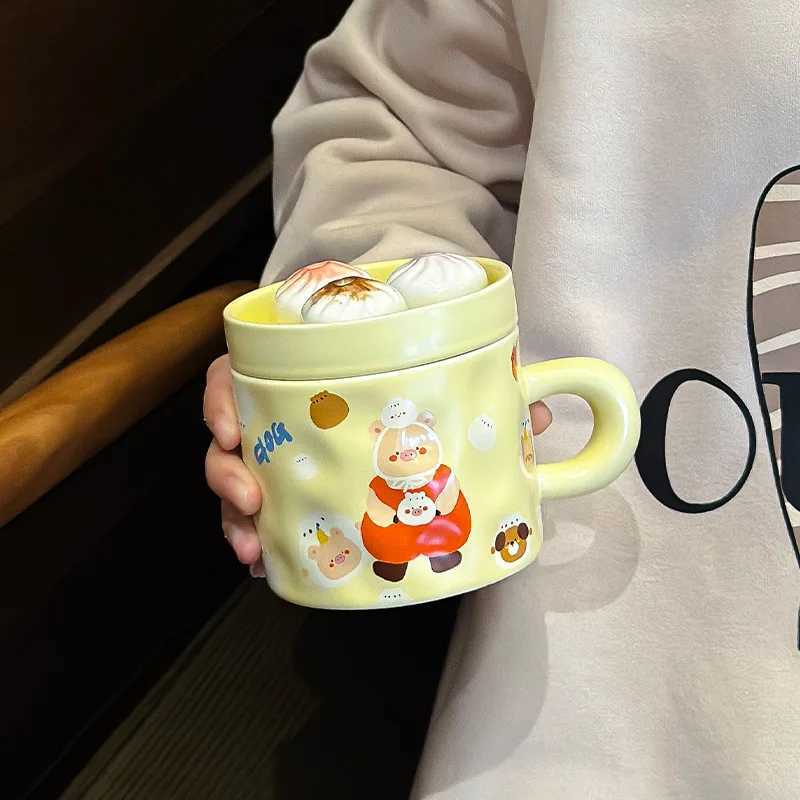 Funny Cups of Coffee Ceramic g With Lid Breakfast Cups Cute gs Personali Gift Cup for Tea Drinkware Christmas H251215