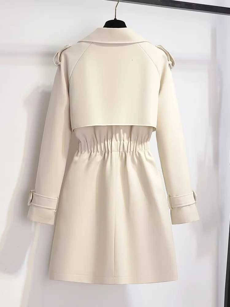 2024 Autumn/Winter Womens Clothing Trench Long Suede Jacket Korean Version Long-sleeved Fashion Temperament Popular Trend CoatT251216