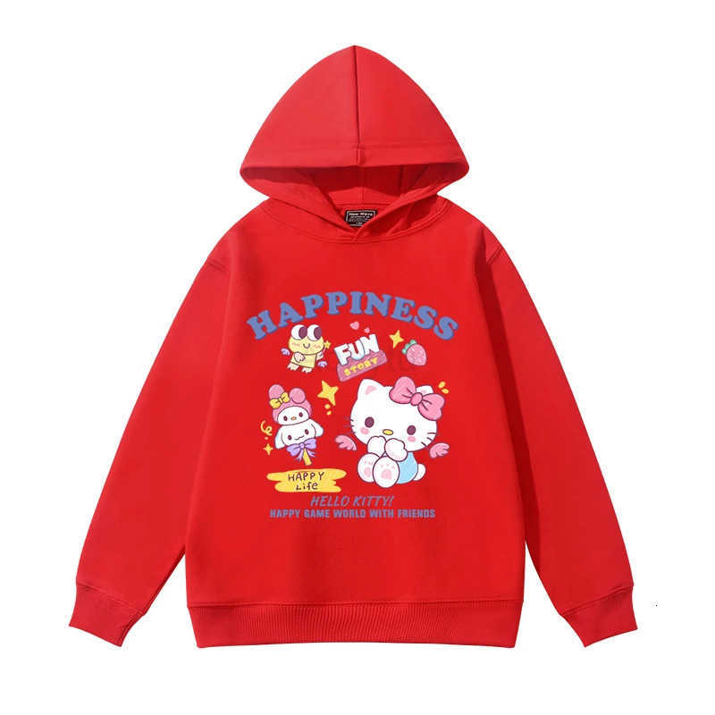 Sanrio 2025 Fashion Kawaii Hello Kitty Boys Girls Autumn Winter Daily Outdoor Vacation Casual Warm Childrens Clothes H251216