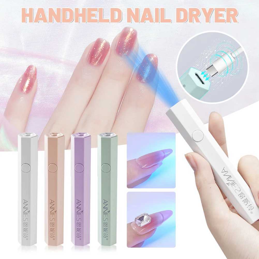 Portable Hand-held Nail Dryer Mini UV Nail Polish/Gel Baking Lamp Fast-dry Photo Lamp 9LEDs UV Flashlight Nail Art ToolsT251216