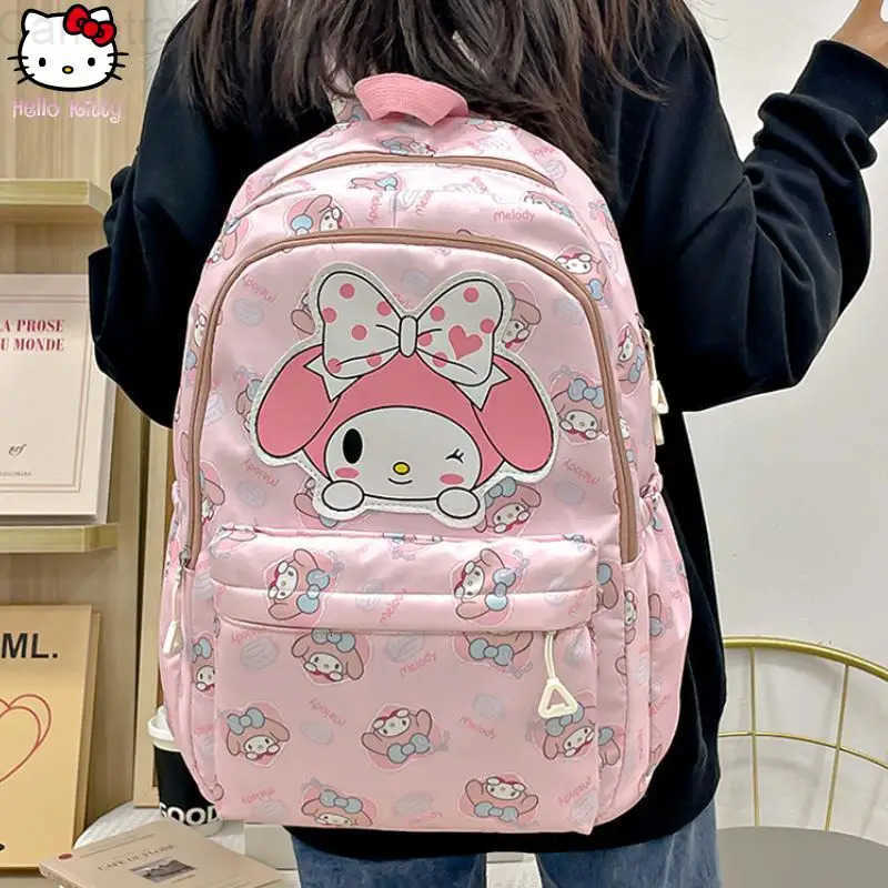 Sanrio Hello Kitty Kuromi Kawaii Anime Cartoon Student Schoolbag Pochacco Fashion Sweet Girl Large Capacity Lightweight Backpack H251216