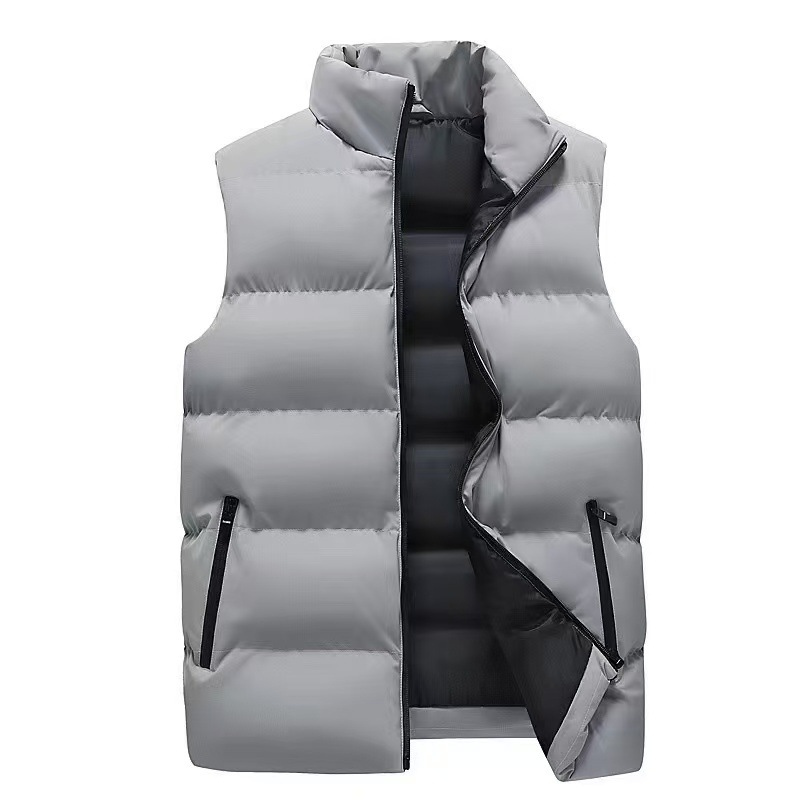Korean Style Autumn & Winter Cotton Vest for Men - Slim-Fit, Thickened, Padded, Athletic & Casual Gilet, Padded Outerwear Vest