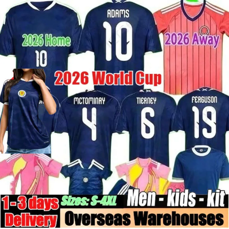 2026 World Cup Scotland Football Shirt Soccer Jerseys ROBERTSON Mctominay Mcgregor SHANKLAND MCGREGOR Home Maillot Goalkeeper Men Kids Kits Sets Unifrom Training