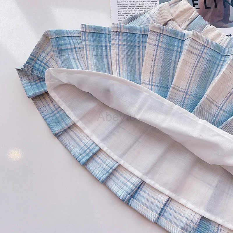 Sanrio Girls Jk Uniform Cartoon Rabbit Plaid Skirt Cardigan Sweater Kid Clothing Spring Autumn Kawaii Shirt Pleated Skirt 3Pcs H251216