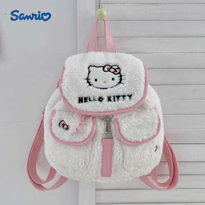 Sanrio Sanrios Cinnamoroll New Cartoon Cute Plush Storage Bag Commuting Sundries Cosmetic Bag Versatile Portable Drawstring Girly Heart H251216