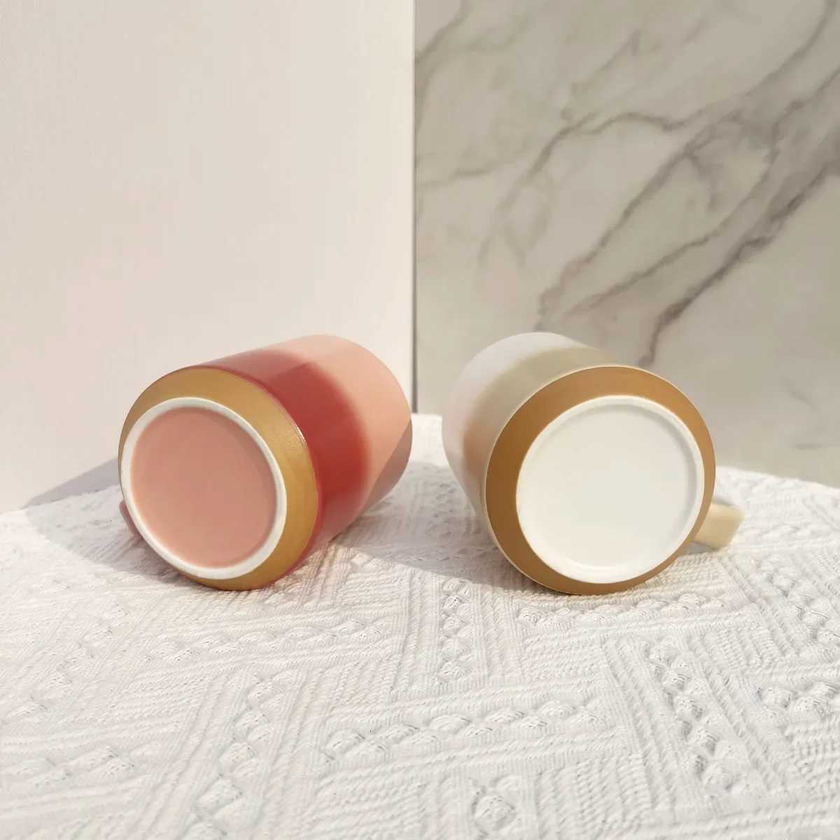 Ceramic Gradient Color g High Appearance Ll Couple Ceramic gs Simple Creative Large Capacity Off Water Cups 600ml H251215