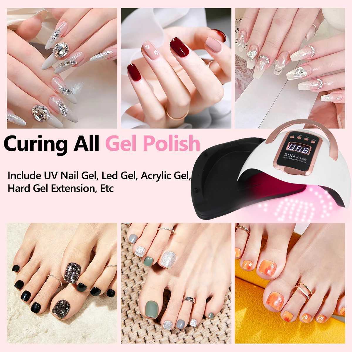 Professional Nail LightLED UV Light Dryer for Nails Gel Polish with 90 Lamp Beads 4 Timer Setting LCD Touch Display ScreenT251216