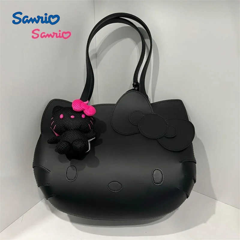 Sanrio Kawaii Hello Kitty Tote Bag Cartoon PU Backpack High Capacity Portable Shoulder Bags Commuting Handbag Student Girl Gift H251216