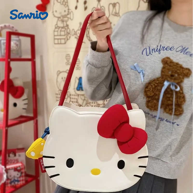 Sanrio Hello Kitty Cute Cartoon Fashion Three-dimensional Handbag Japanese Shoulder BagStyle Y2k Girl One-shoulder Cartoon Bag H251216