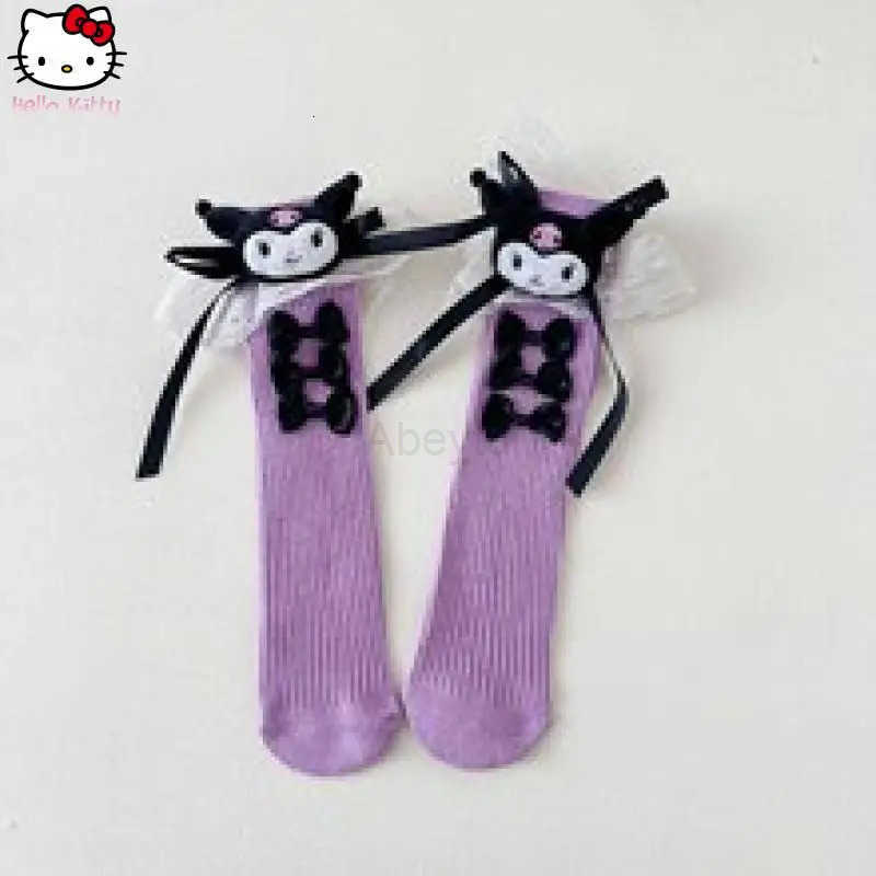 Sanrio Kawaii Girls Hello Kitty Kuromi Clothing Warm Pajamas Set Cartoon Anime New Boy Parent Child Thickened Home Clothes Sweet H251216