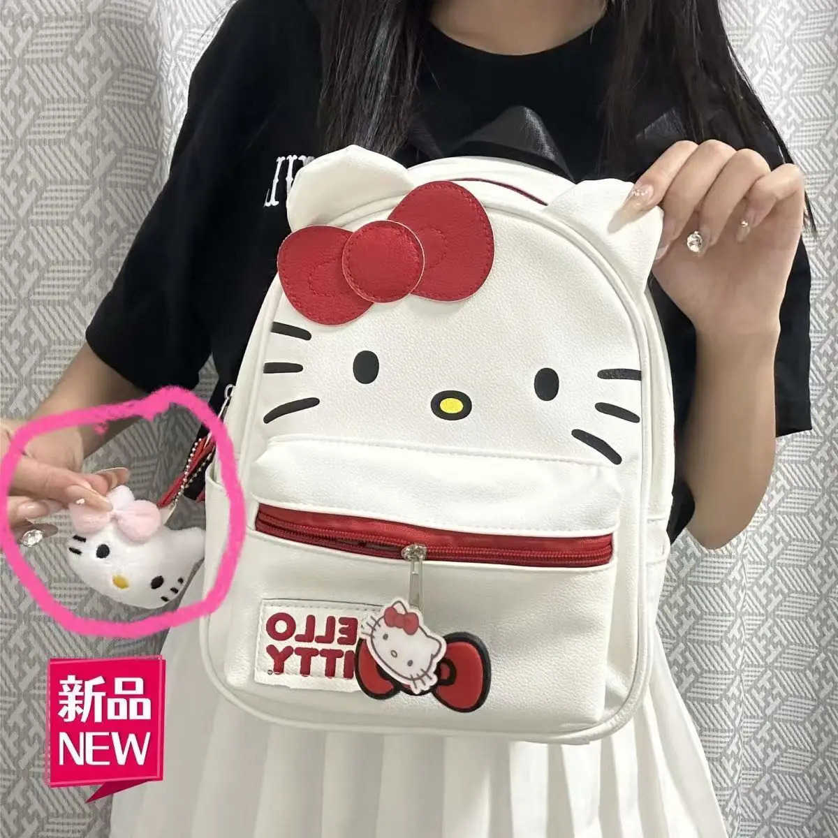 Sanrio Cute cartoon character hellokitty Japanese girl versatile backpack exquisite creative bag dirty-resistant backpack holiday gift H251216