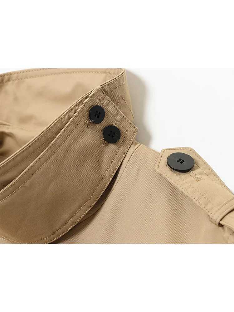 TFMLN New Women Loose Midi Length Trench Coats Fashion Elegant Double Breasted Belt Windbreaker Coat Casual Street CoatsT251216