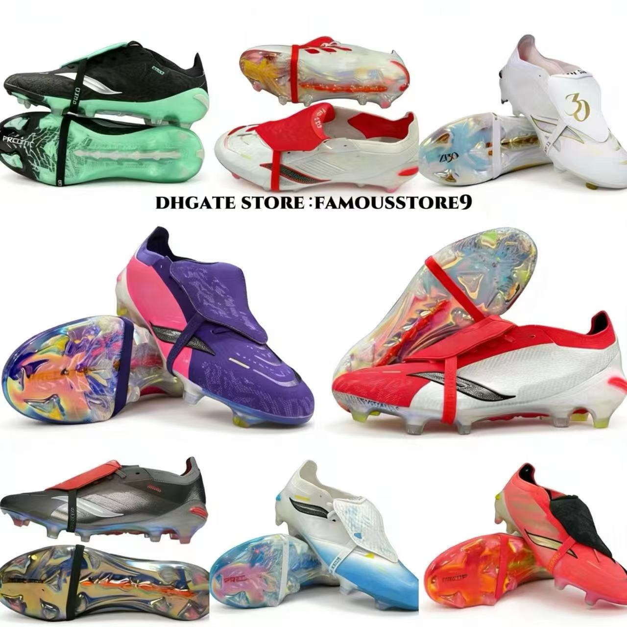Pradetor 26 Football Boots Coral Blaze Pedri Preditors 26 Black Football Shoes Immortal DNA Estelar Boots Jude Bellingham Signal Coral Soccer Cleats