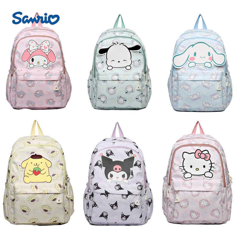 Sanrio Backpack Anime Kuromi Cinnamoroll My Melody Student Bag Large Capacity Women Bag For Children Girls Birthday Gift H25121611