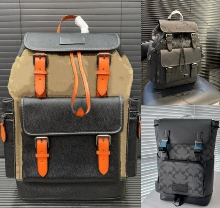 Designer backpack Luxury Brand Purse Double shoulder straps backpacks Women Wallet Real Leather Bags Lady Contrast Pulses Duffle Luggage by fenhong bag