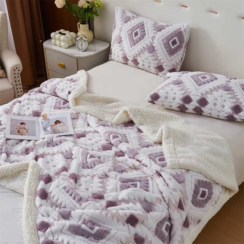 Bohemia Warmth Thickened Jacquard Blanket Autumn Winter Creative Geometric Pattern Sofa Blankets Keep Warm Plush Nap Comforter H251216 - view 5