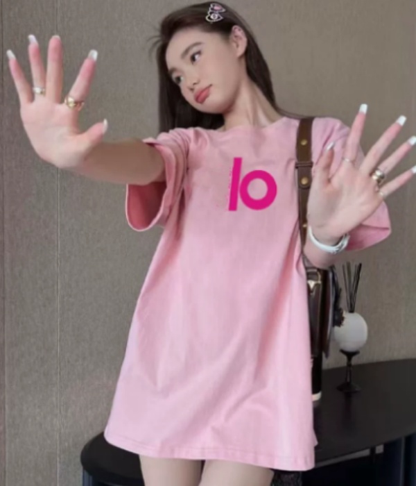 Fashion Designer Women's T-Shirt Summer Tops Short Sleeve Classic Letter Print Round Neck Tee Breathable Tshirt Size M-XXL