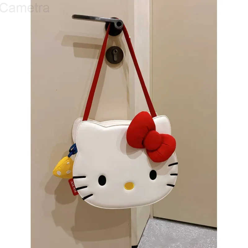 Sanrio PU New Hello Kittys Crossbody Bag Shoulder Bag Anime Cartoon Girl Cute Large Capacity Tote Bag Printing Bags for Woman H251216