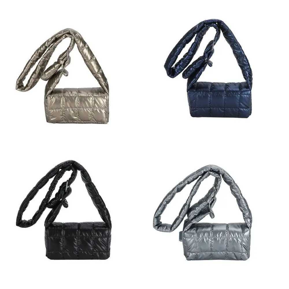 Winter Korean Style Space Cotton Bag Waterproof Puffy Down Womens Shoulder Bag Lightweight Quilted Small Square Bag Ladies M251216