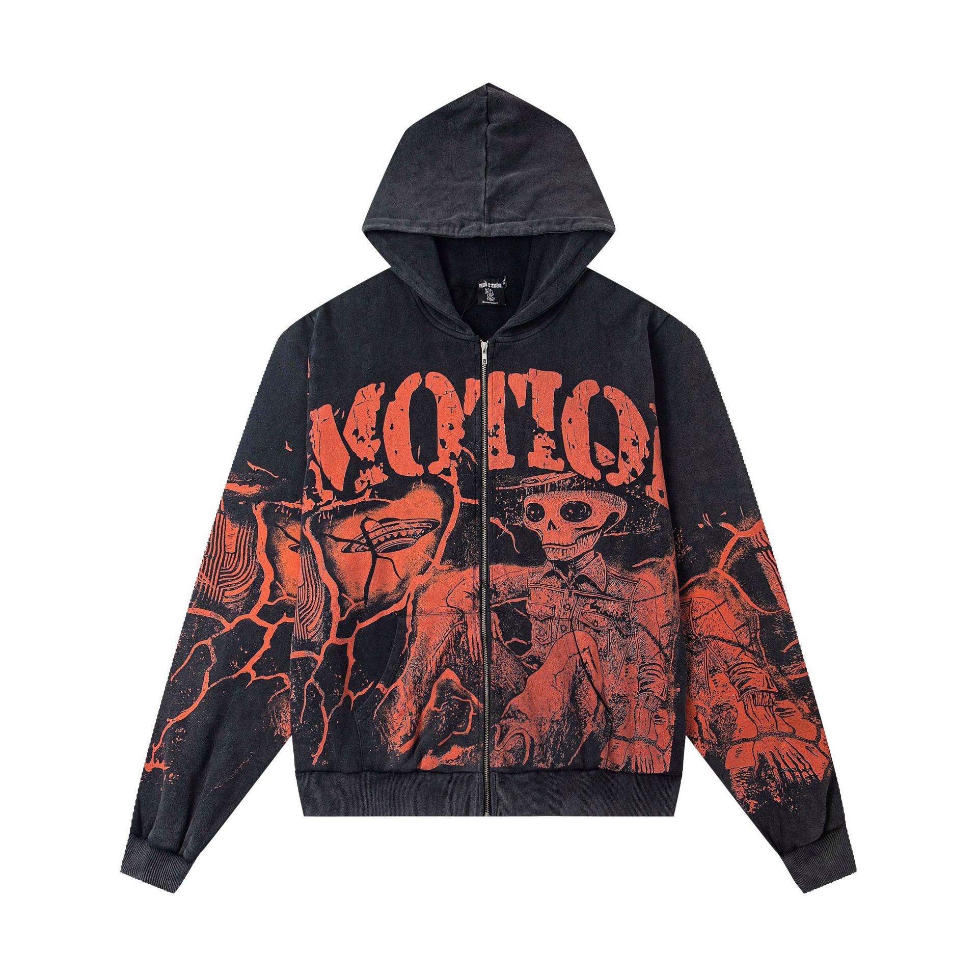 Men's Hoodies Fashion Brand Zipper Hoodies Sweatshirts Sweatpants Unisex High-Quality Streetwear Hip-Hop Rhinestone White Ink Direct-Print for Me