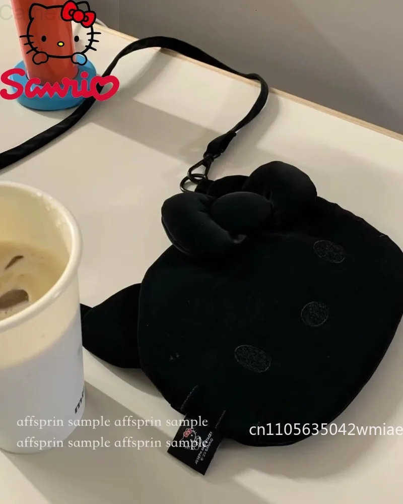 Sanrio Hello Kitty New Womens Crossbody Bag Fashion High Quality Womens Small Bag Black Versatile Large Capacity Womens Phone Bag H251216