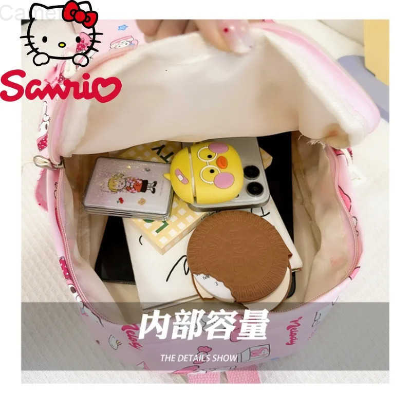 Sanrio Hello Kitty Kuromi My Melody Cinnamoroll Lightweight Nylon Backpack Cute Cartoon Design Travel Casual Outings Polyester H251216