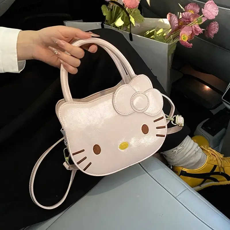 Sanrio Hellokittys Cartoon Crossbody Bag Girl Handbag New Summer Cute Portable One Shoulder Bags for Woman Bucket Bag H251216
