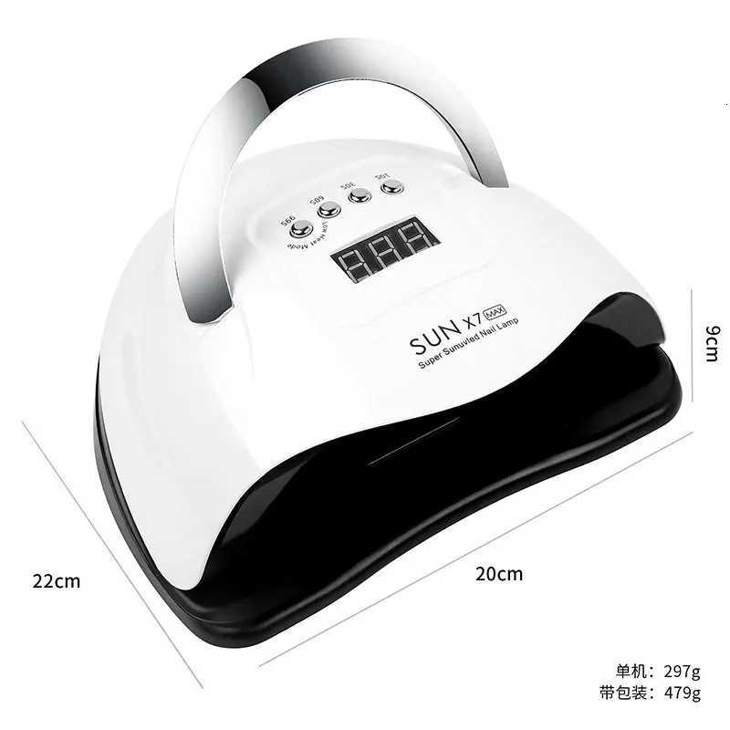 Professional 180W Nail Lamp UV LED Gel Polish Dryer with Handle 57 Lights SUNX7MAX for Salon and Home UseT251216