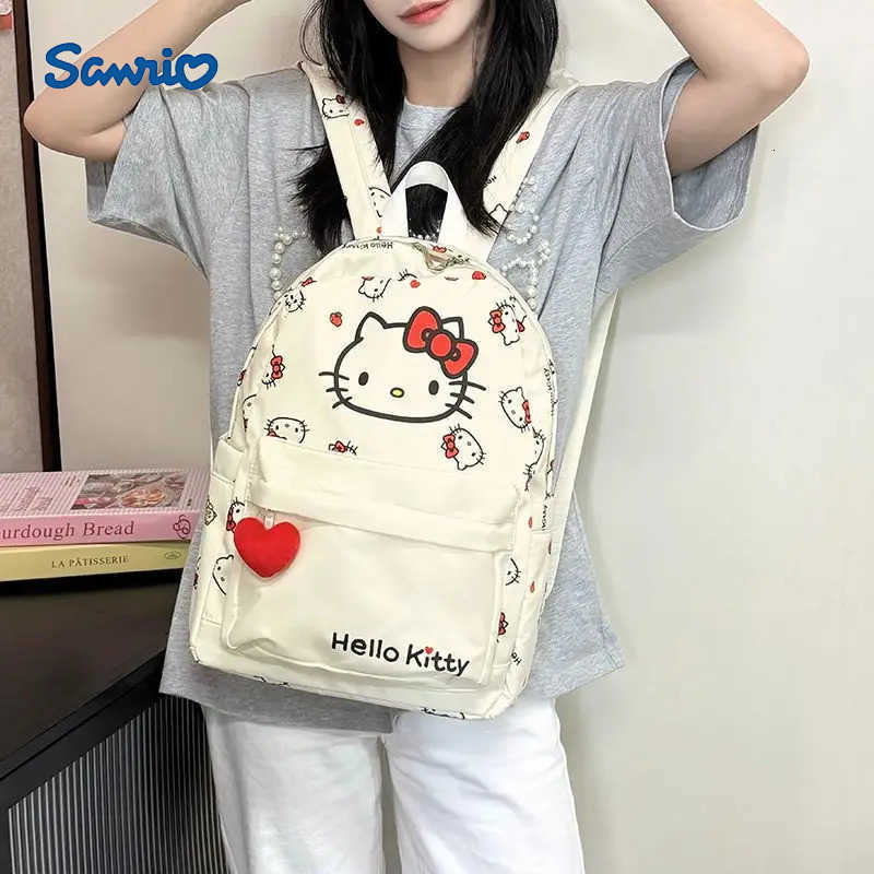 Sanrio Cute cartoon character Hello Kitty genuine backpack Cute original design book bag Exquisite large capacity backpack Holiday gift H251216