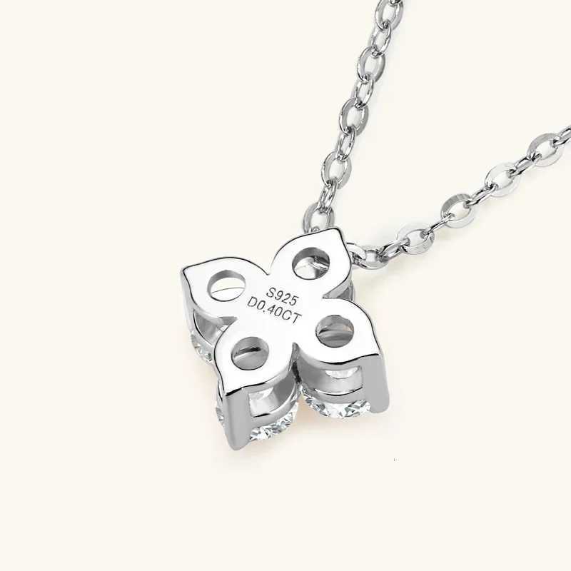 TrenDY 04cttw Moissanite Pendants Necklaces for Women 925 Sterling Silver Elegant Luxury Diamond Necklace Jewelry Gifts M251216