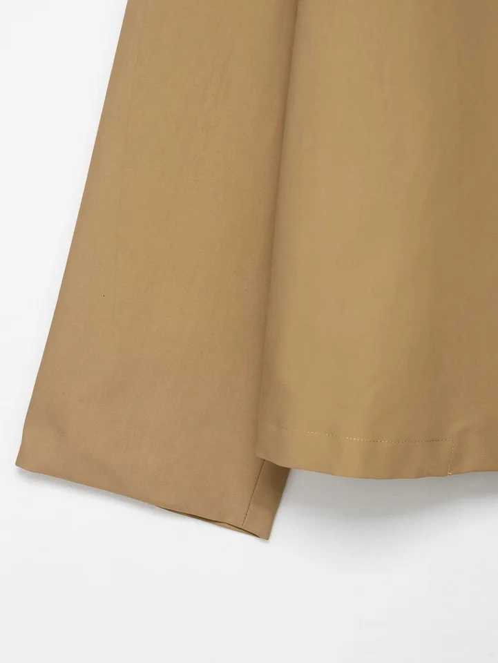 2025 autumn new womens casual fashion simple all-match high collar A-shaped long-sleeved windbreaker short jacketT251216