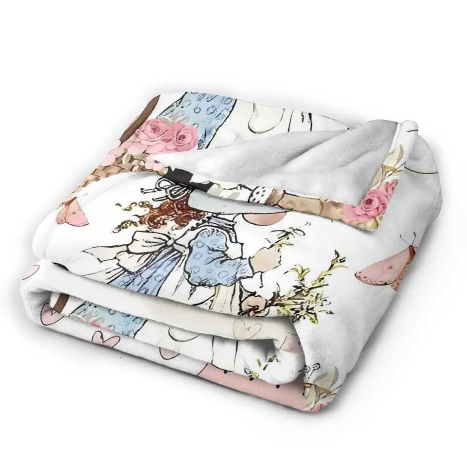 Sarah Kay With Cat Knitted Flannel Blanket Super Warm Bedding Throws for Home Decor Travel Graphic Bedspread Sofa Bed Cover H251216 - view 6