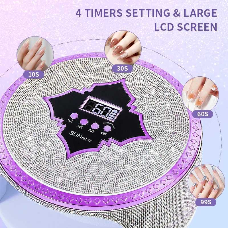 66LEDS Rechargeable UV LED Nail Lamp Professional Cordless Gel Polish Drying Lamp For Manicure With Built-in Battery Nail ArtT251216