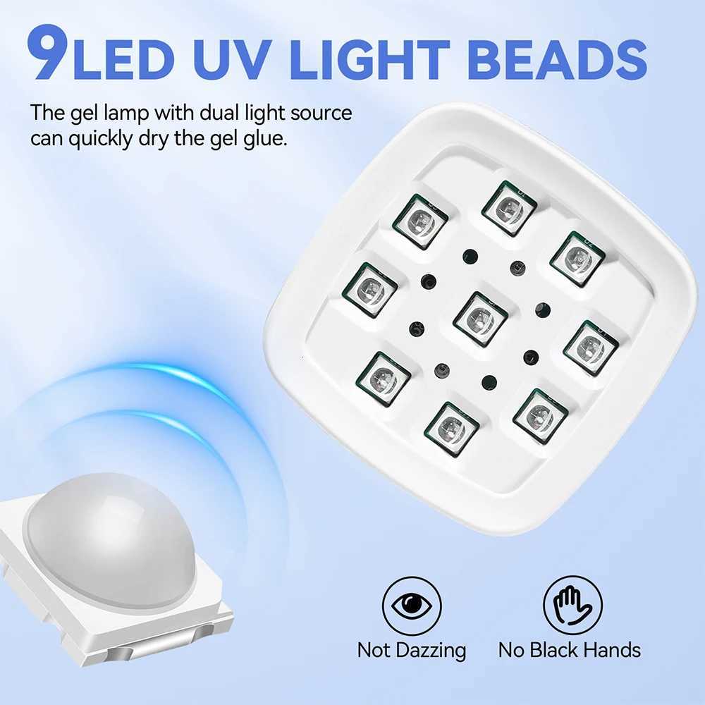YOKEFELLOW Gel x Nail Lamp UV Led Nail Lamp for Curing Gel Nail Polish and Nail Tips Rechargeable Cordless Auto Sensor GoosenecT251216