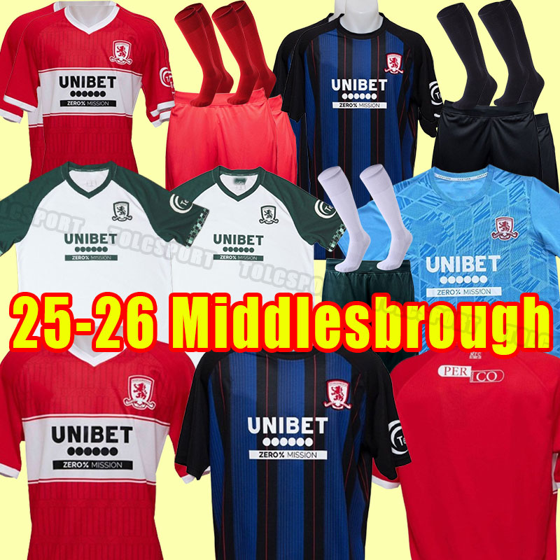 Adult 25 26 Middlesbrough Soccer Jerseys home 2025 Tavernier Payero Howson Mcnair Bola Birmingham Football Shirt Uniforms Men Kits 2026 away Third socks goalkeeper