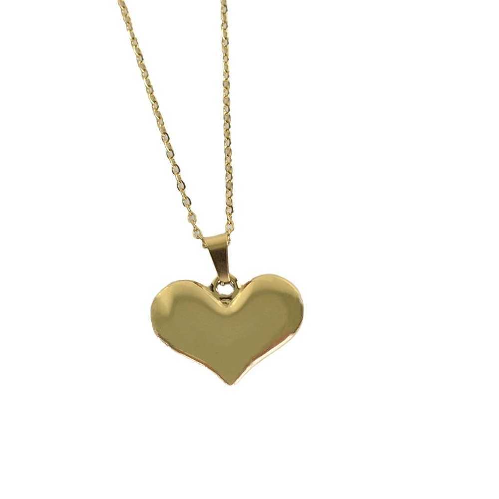 Fashion Exquisite Heart Pendant Simple Style StainlESS Steel CollaRBone Chain Temperament Womens Fashion Jewelry M251216