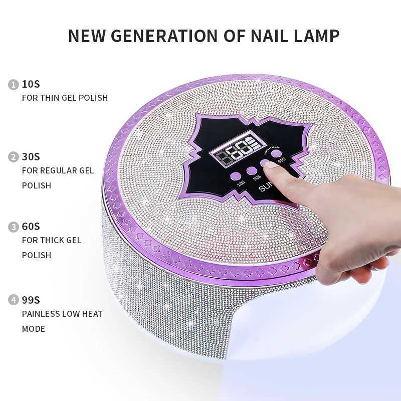 66LEDS Rechargeable UV LED Nail Lamp Professional Cordless Gel Polish Drying Lamp For Manicure With Built-in Battery Nail ArtT251216