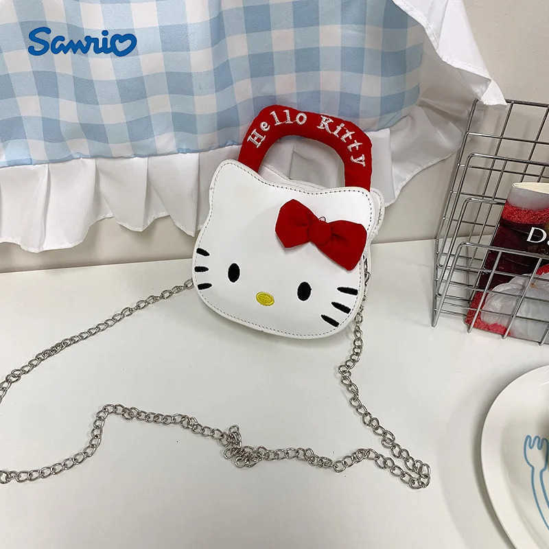 Sanrio Hello Kitty Shoulder Bag Kawaii Anime Large Capacity Versatile Kt Women Crossbody Handbag Storage Bag Cute Girl Gift Wholesale H251216