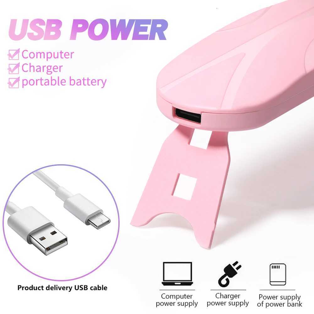 LULAA Foldable Mini UV LED Nail Lamp Portable Gel Light Mouse Shape Pocket Size Nail Dryer for All Gel Polish and Home SalonT251216