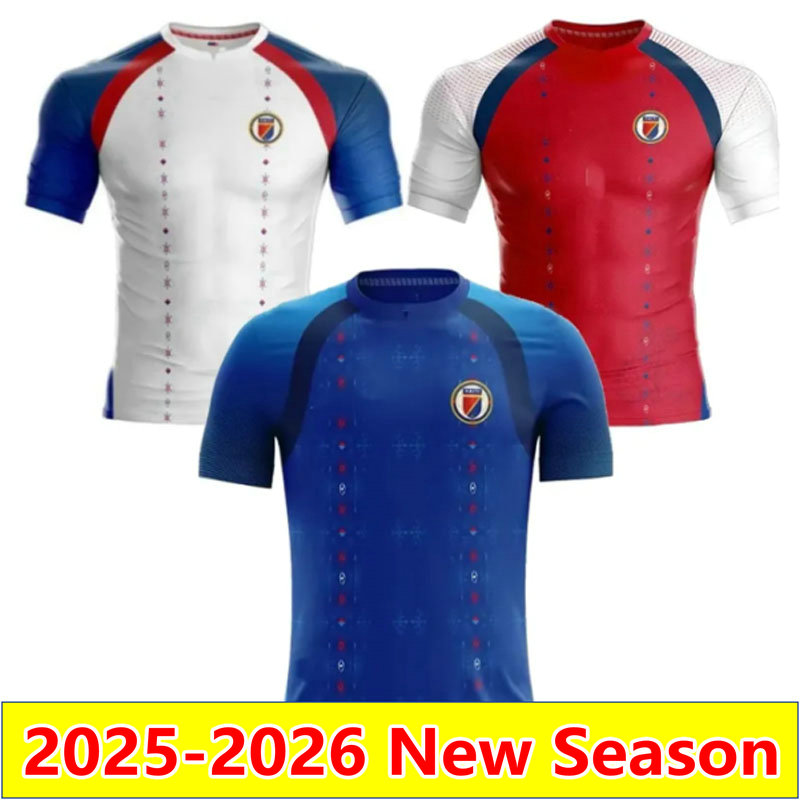 2025 2026 Haiti soccer jerseys 25 26 nation team BELLEGARDE PIERROT LOUICIUS NAZON Maillot de foot Home blue Away white football shirt camesita futol