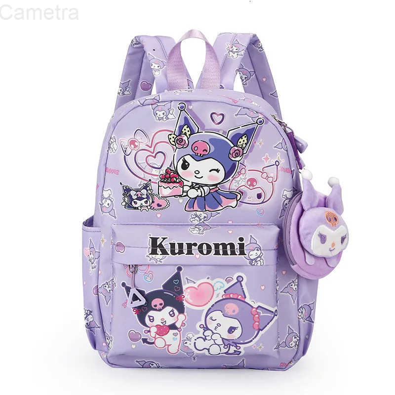 Sanrio Kawaii Hello Kitty Cinnamoroll Kuromi Childrens Schoolbags Cute Cartoon Large Capacity Student Lightweight Schoolbags H251216