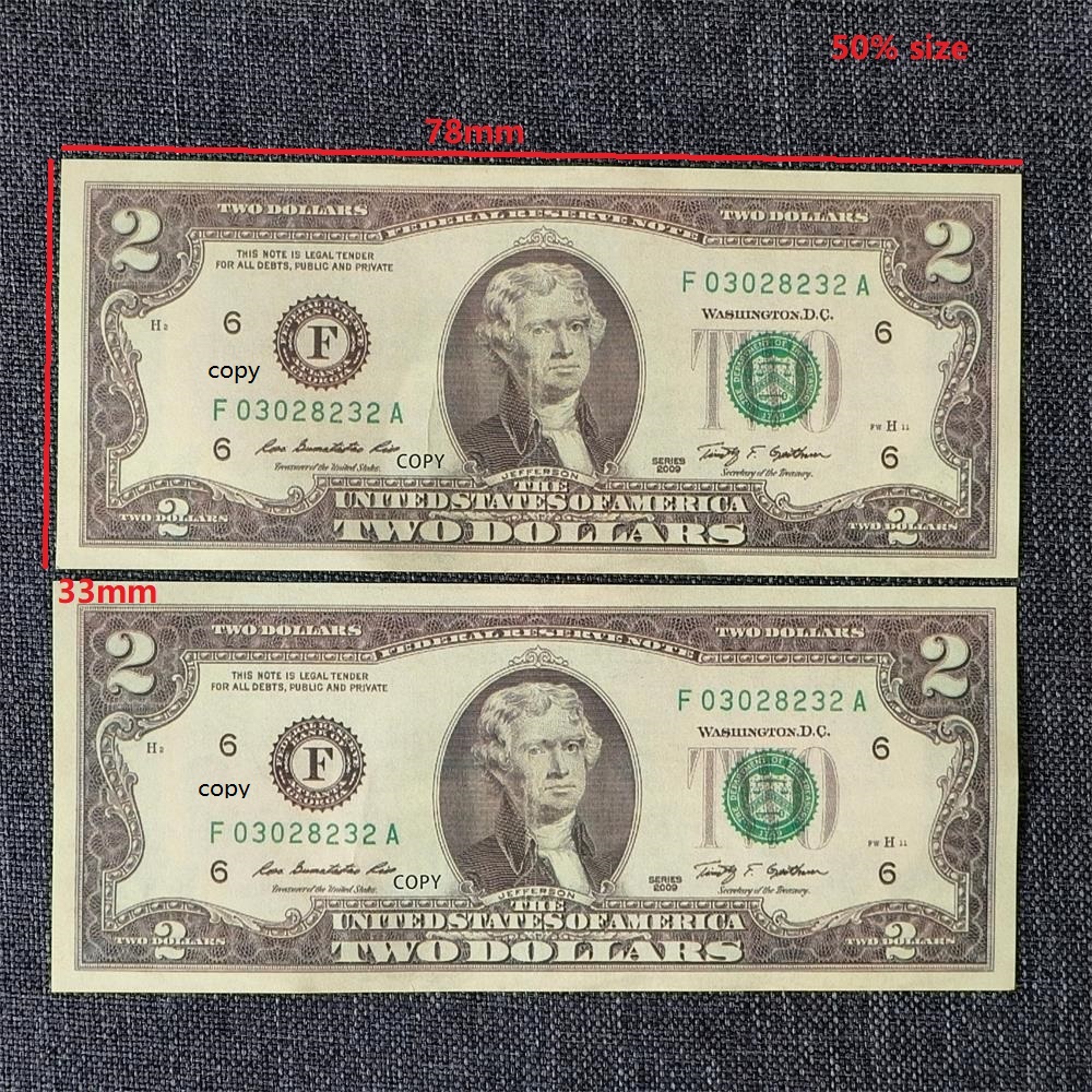 3A TOP Quality Paper Prop Money USA 20 50 100 Dollar Bills Movie Props USD for Party Decoration Diwali Thanksgiving 78*33mm 50% Size