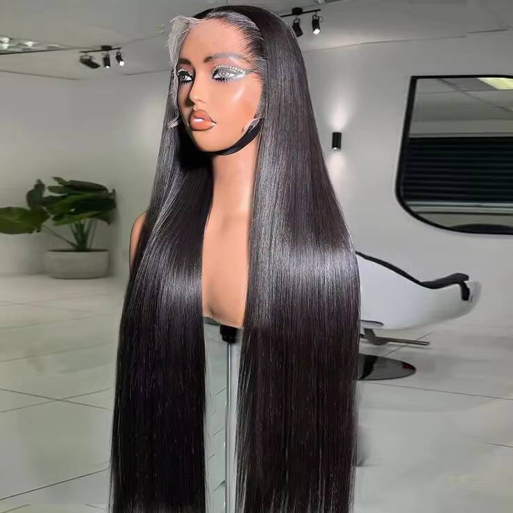 100 Human Hair Brazilian Raw Full Lace Front Wigs 250 Density HD Human Hair Wig 13x6 13x4 Pre-Plucked with Transparent Lace