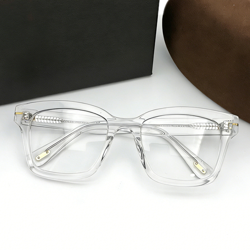 High-quality unisex Sunglasses frame concise big-square rim prescription glasses frame 50-20-145imported pure-plank full-set case